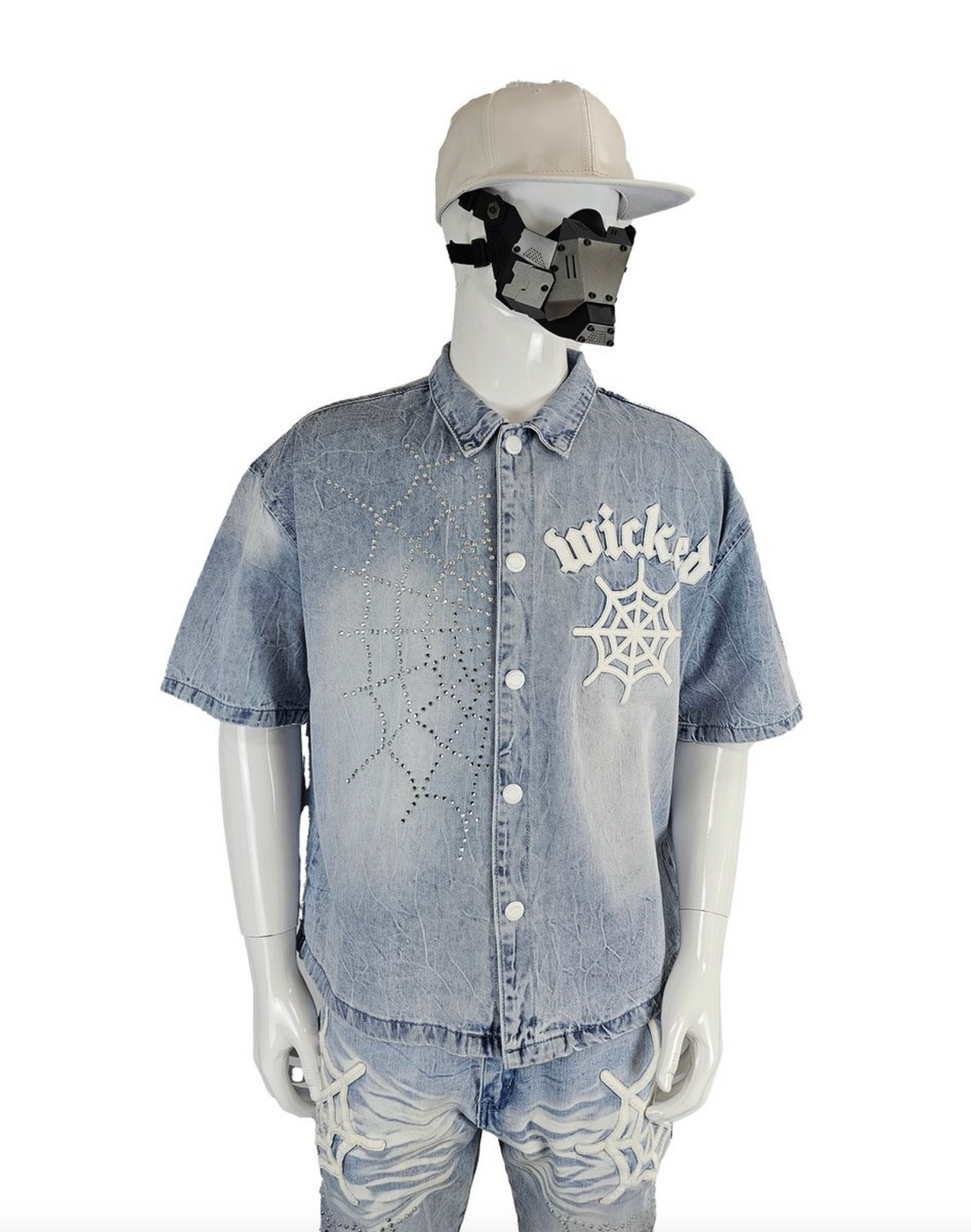 Publix Wicked Buttondown Tee - Sky Blue