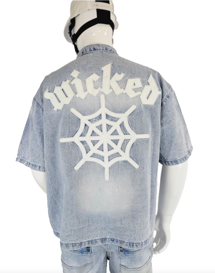 Publix Wicked Buttondown Tee - Sky Blue