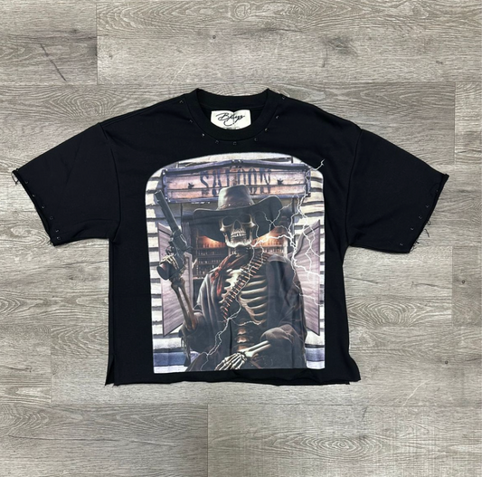 Wild Cropped Tee - Black