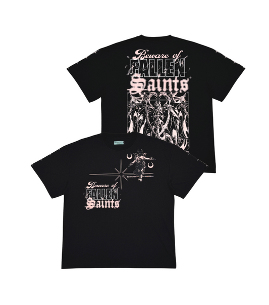 Beware of Fallen Angels Tee - Black