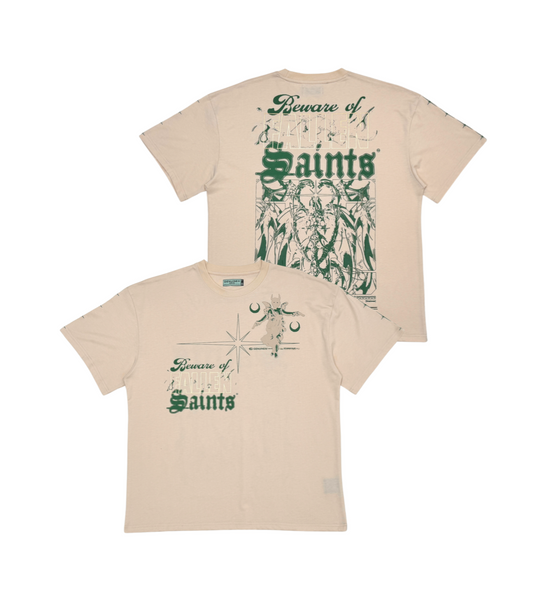 Beware of Fallen Angels Tee - Khaki