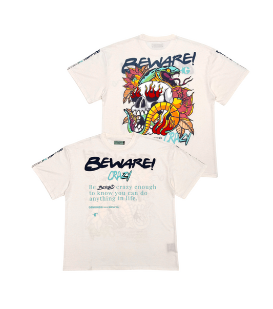 Beware Tee - Cream