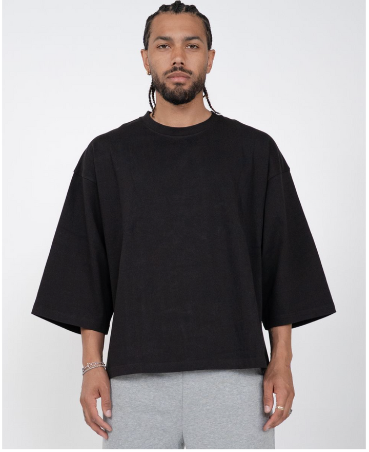 Quarter Sleeve Tee - Black