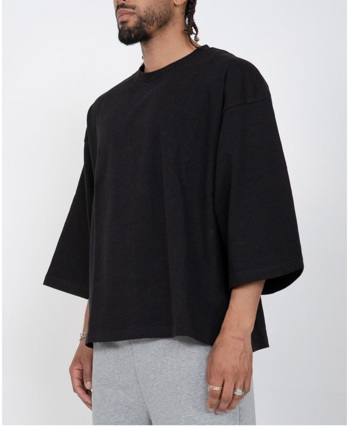 Quarter Sleeve Tee - Black