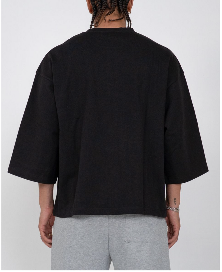 Quarter Sleeve Tee - Black