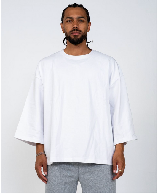 Quarter Sleeve Tee - White