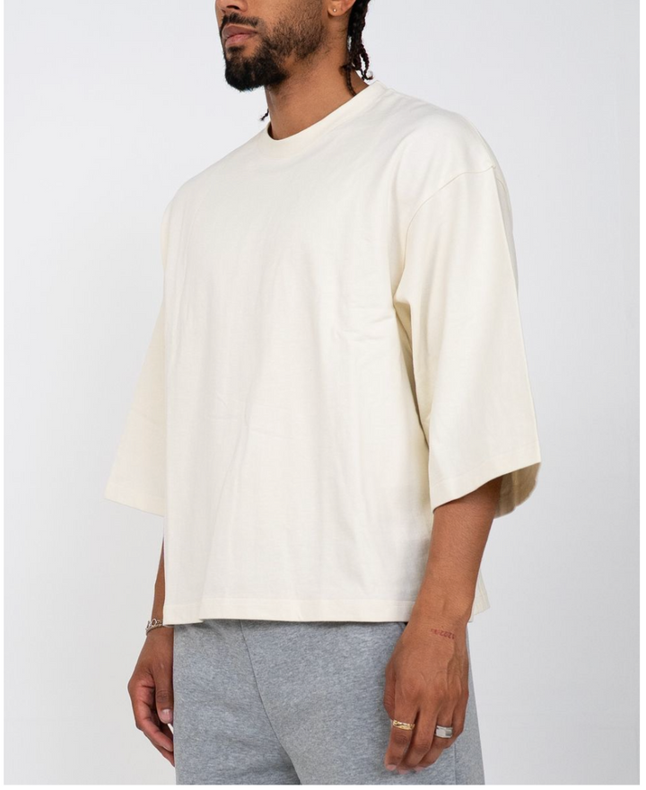 Quarter Sleeve Tee - Cream