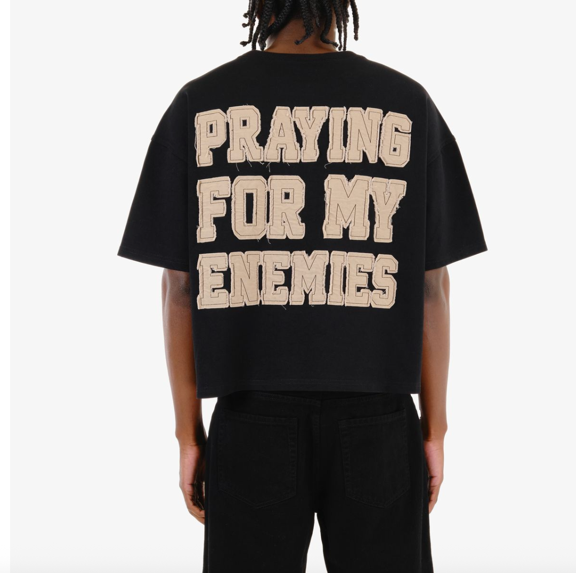 Praying For My Enemies Cropped - Black