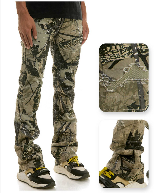 Quilted Camo Jeans - H.Camo