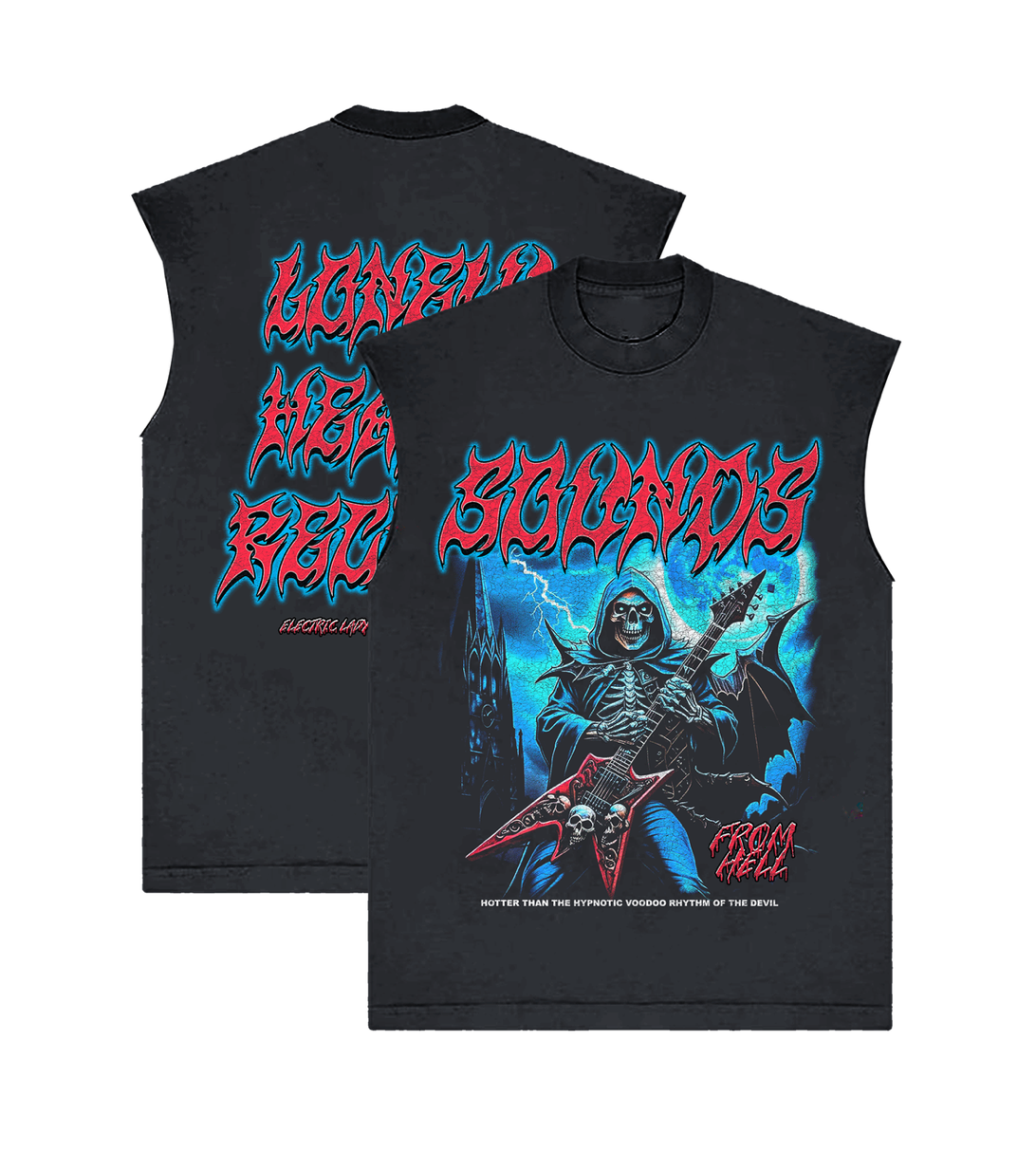 Sounds from Hell Sleeveless Tee - Black Edge