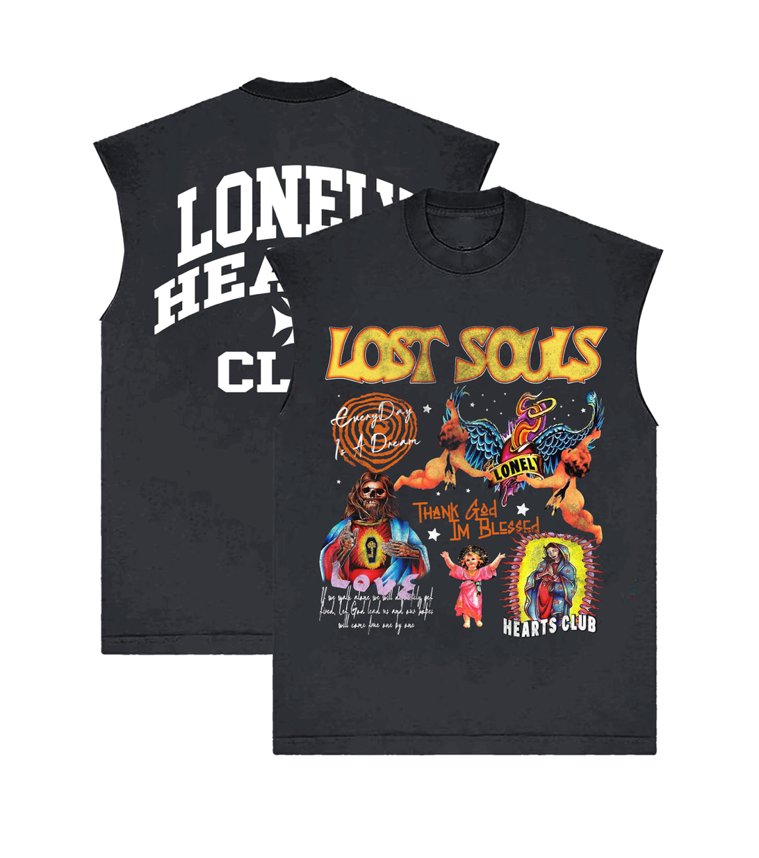 Thank God I'm Blessed Sleeveless Tee - Black Edge