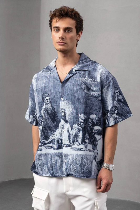 Saints Graphic Tee - Blue