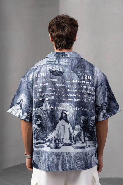 Saints Graphic Tee - Blue
