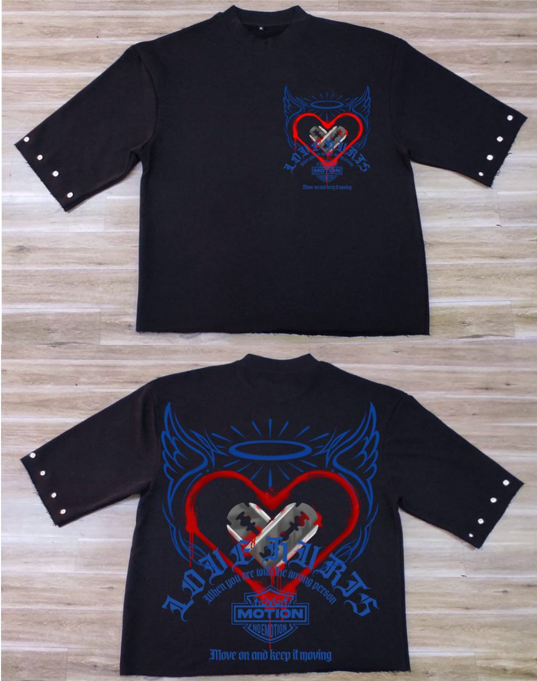 Motion 3 Cropped Tee - Black