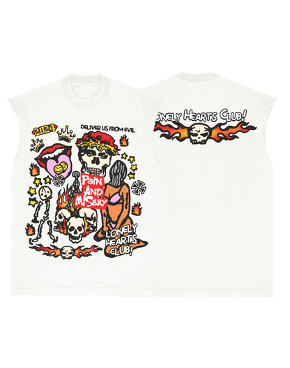 Stardust Sleeveless Tee - Off White