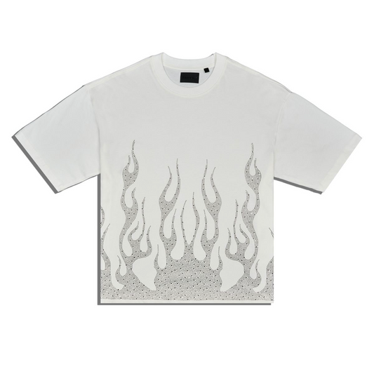 Flames Tee - White