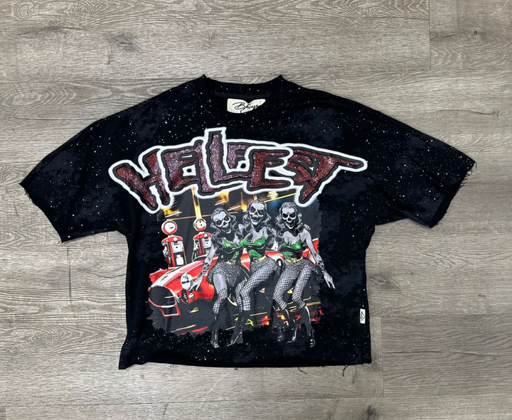 Hellfest French Terry Tee - Washed Black
