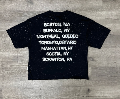 "Monster" F-Terry Cropped Tee - Black