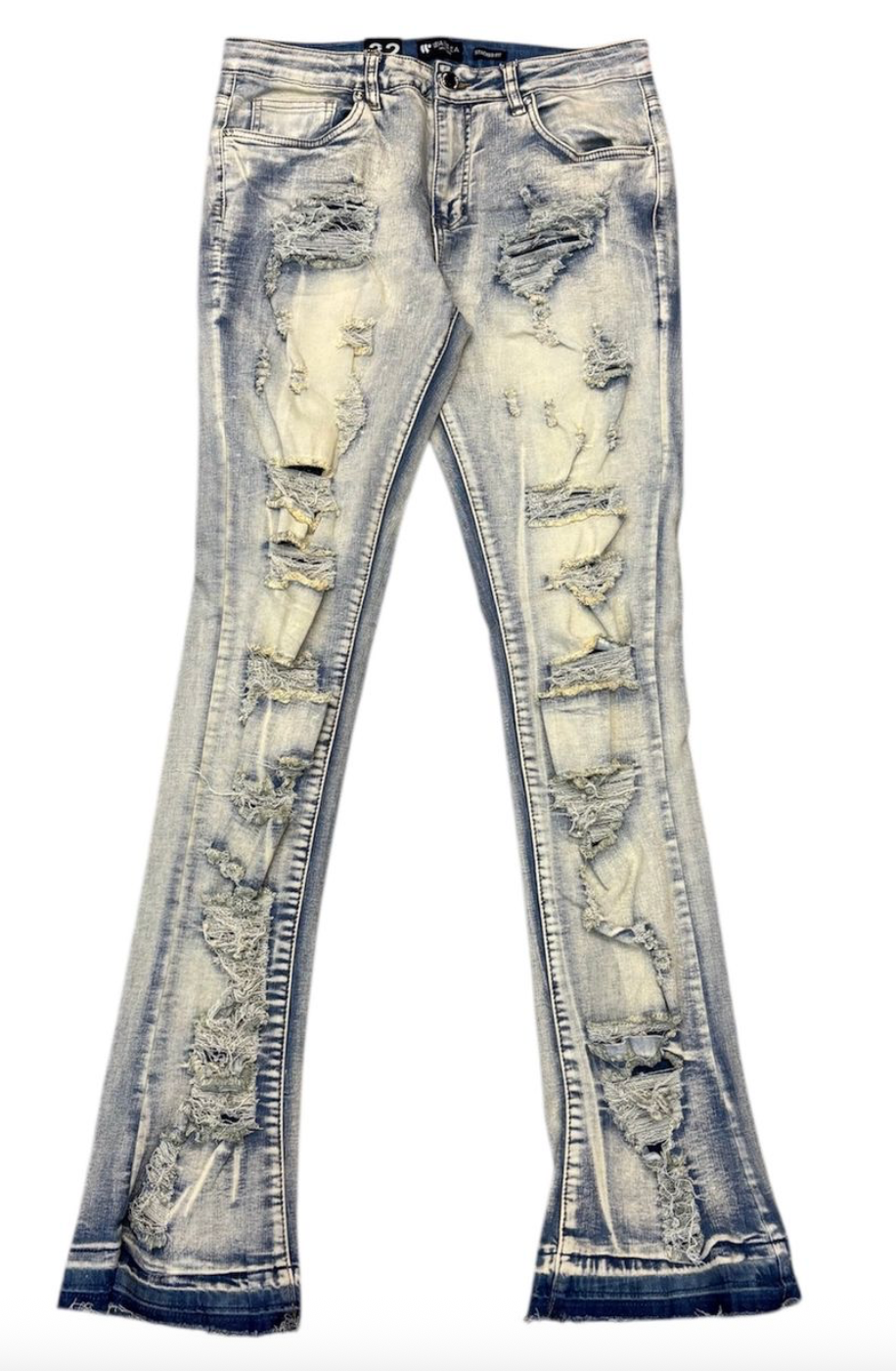 Distressed Stacked Denim - Vintage
