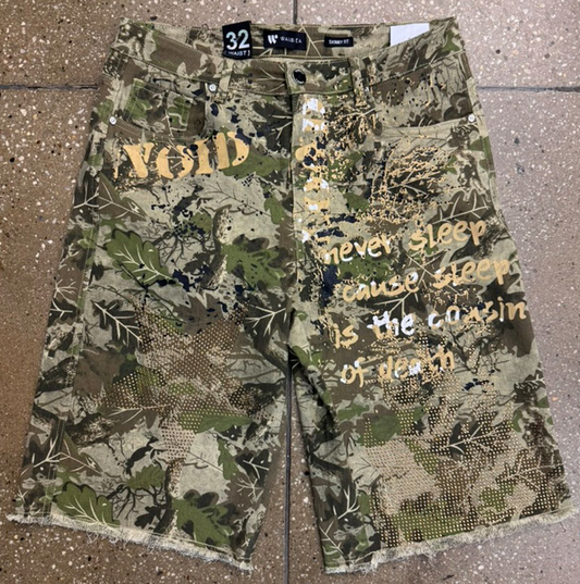 Drop Zone Denim Shorts - Camo