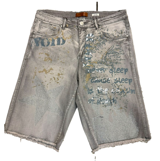 Drop Zone Denim Shorts - Antique Blue