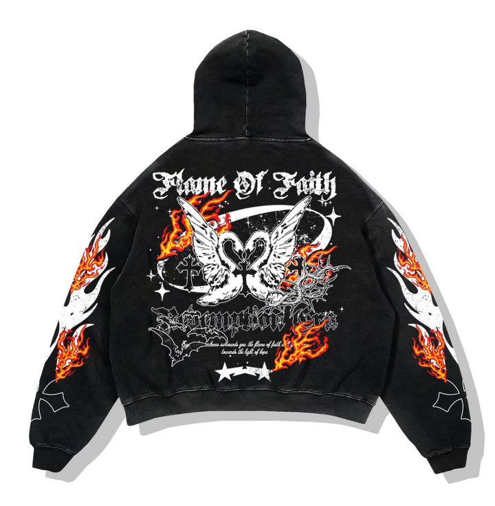 Fame of Faith Hoodie - Black Acid
