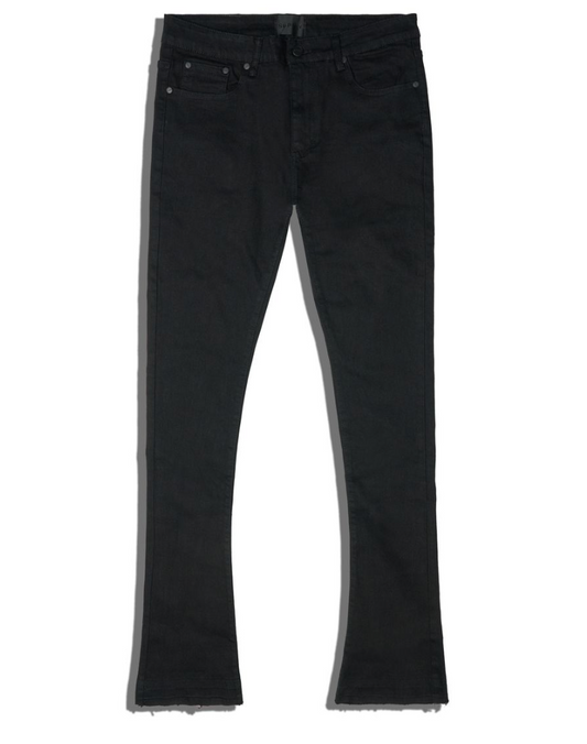 David Flare Denim Jeans - Jet Black