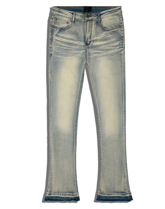 David Flare Denim Jeans - Med Wash
