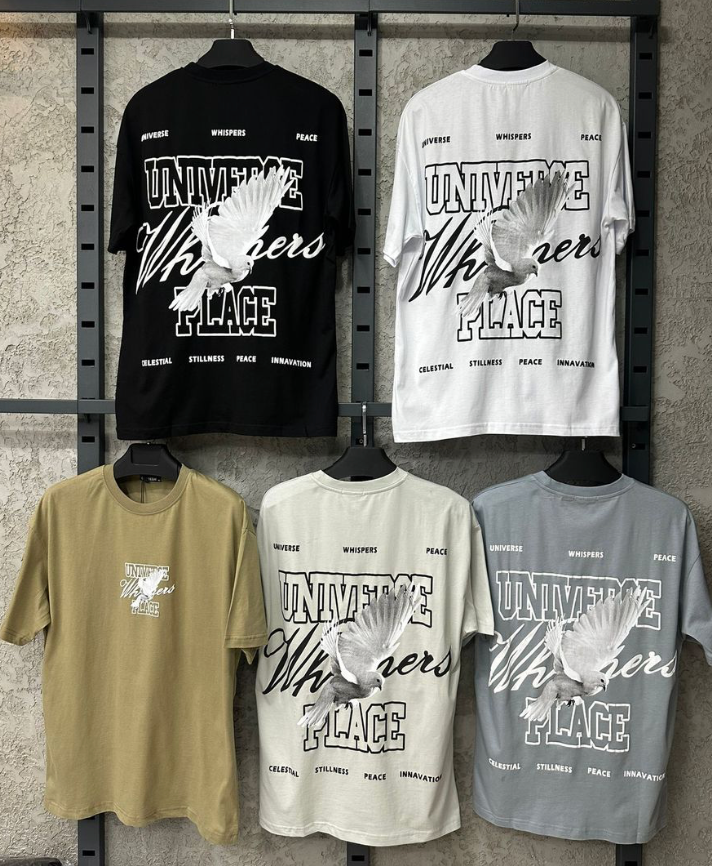 Universe Oversized Tee - Light Grey