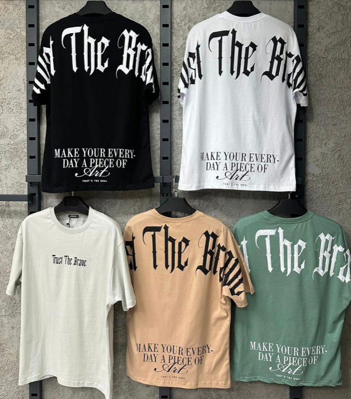 Trust the Brave Oversized Tee - Black