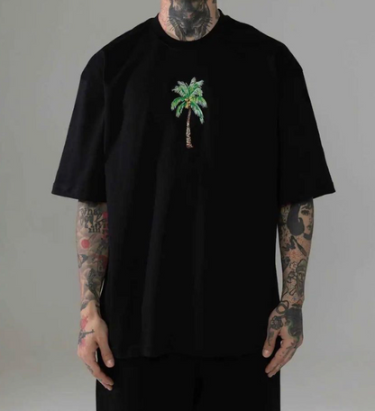 Malibu Vibe Oversized Tee - Black