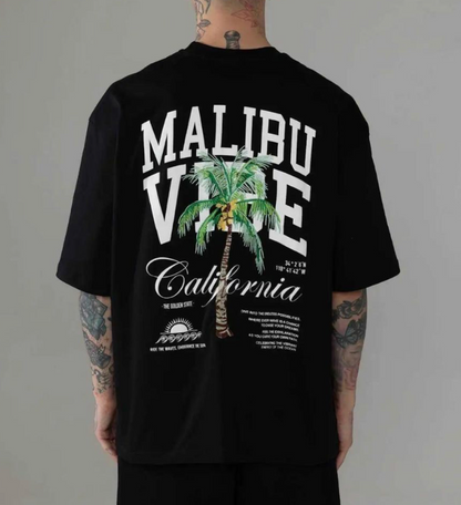 Malibu Vibe Oversized Tee - Black