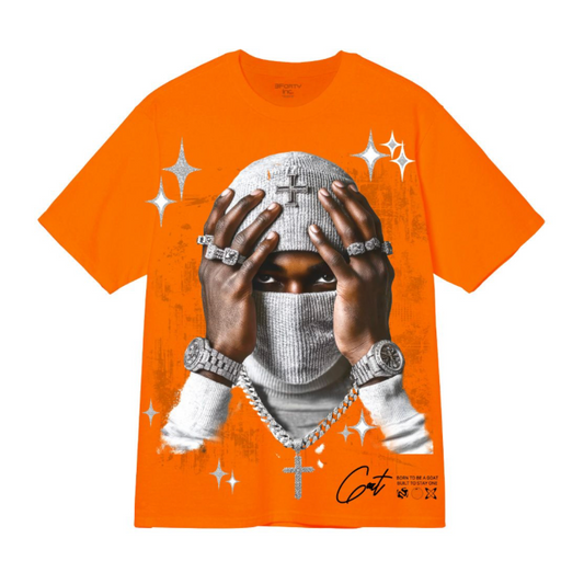 Masked Man Tee - Orange