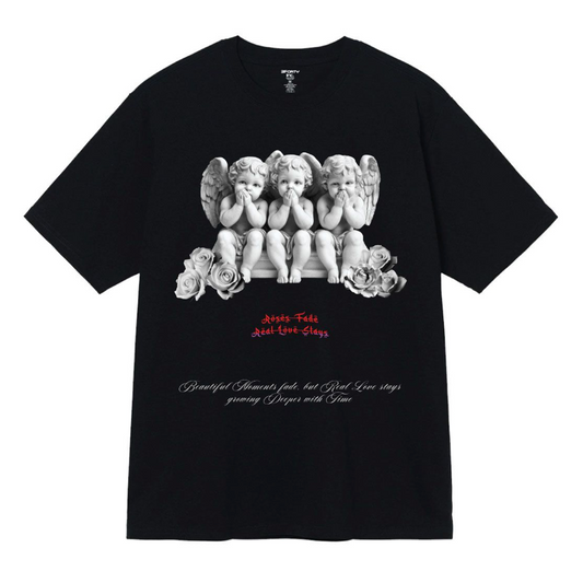 Three Angels Printed Tee - Black