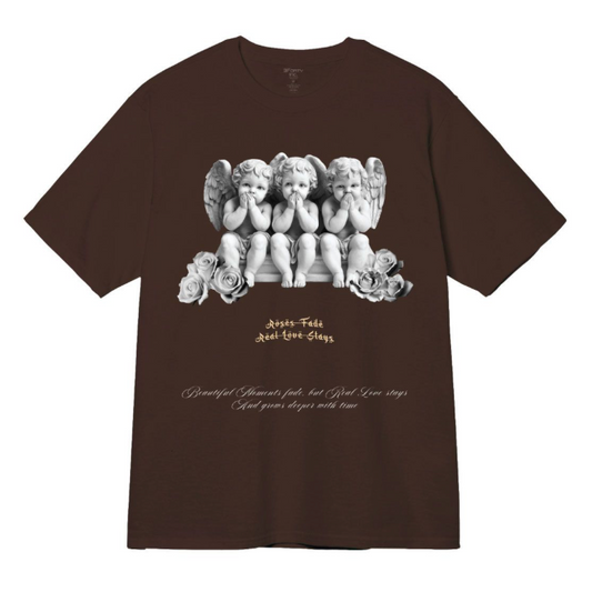Three Angels Printed Tee - Dark Brown