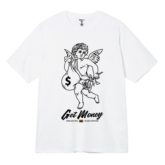 Get Money Angel Printed Tee - White