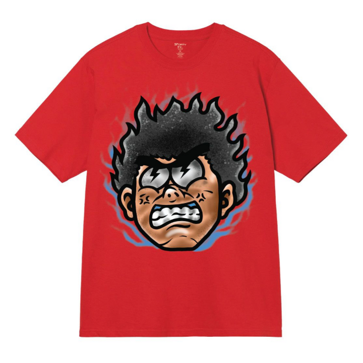 Big Face Graphic Tee - Red