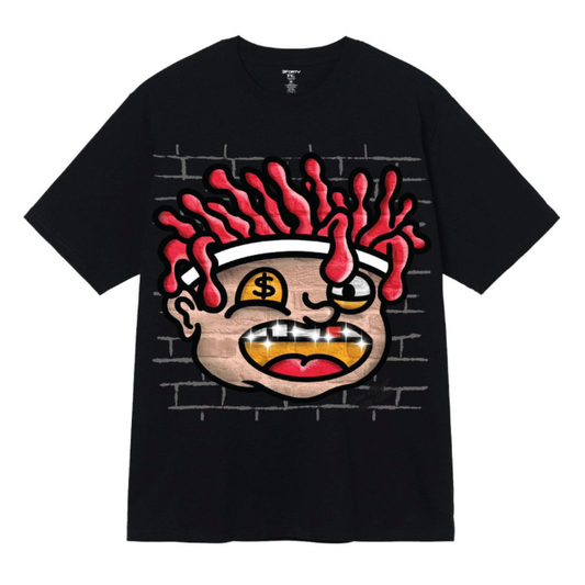 Big Face Cash Graphic Tee - Black