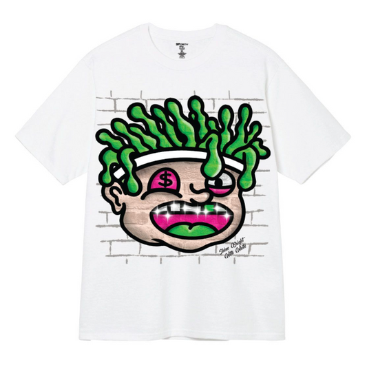Big Face Cash Graphic Tee - White