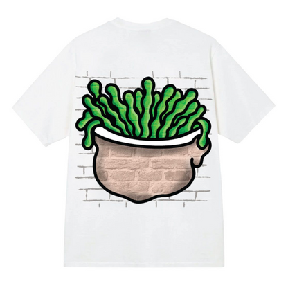 Big Face Cash Graphic Tee - White