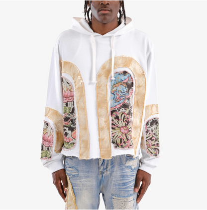 Sacred Panels Hoodie - White