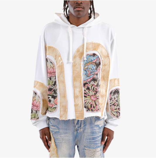 Sacred Panels Hoodie - White