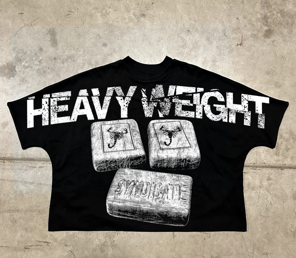Heavy Weight Cropped Tee - Black