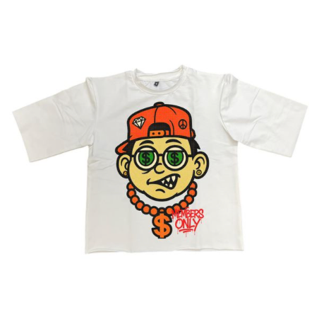 Members Only 5- Kids Cropped Tee - Off White