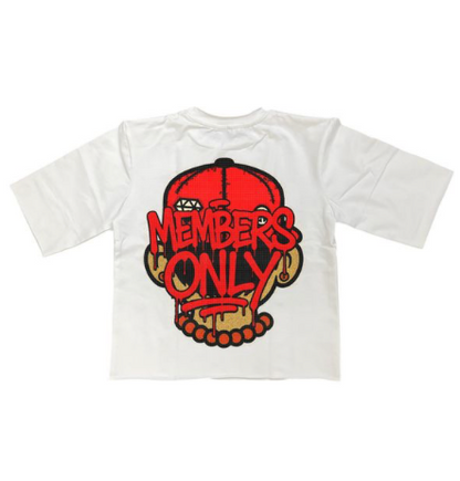 Members Only 5- Kids Cropped Tee - Off White