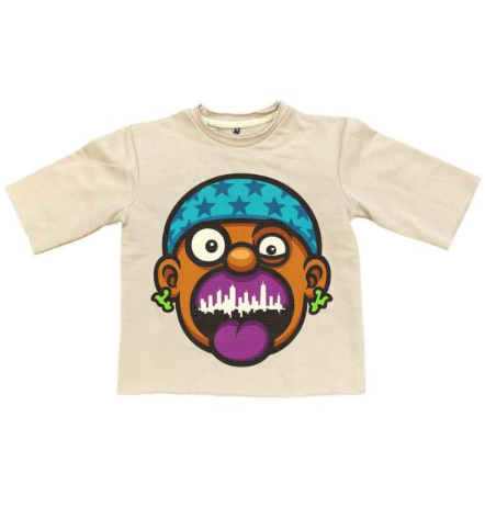 Members Only Kids Cropped Tee - Khaki