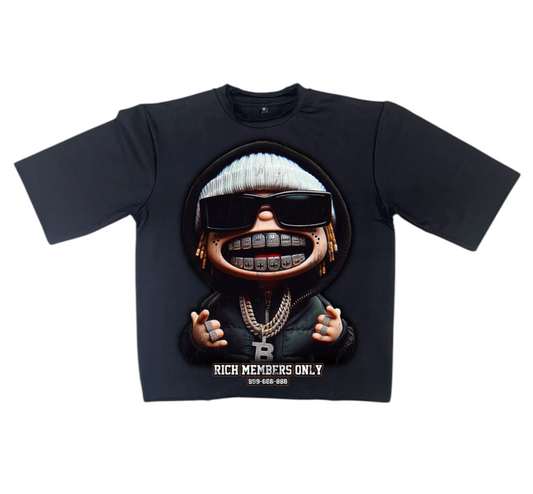 Big Cash Kids Cropped Tee - Black
