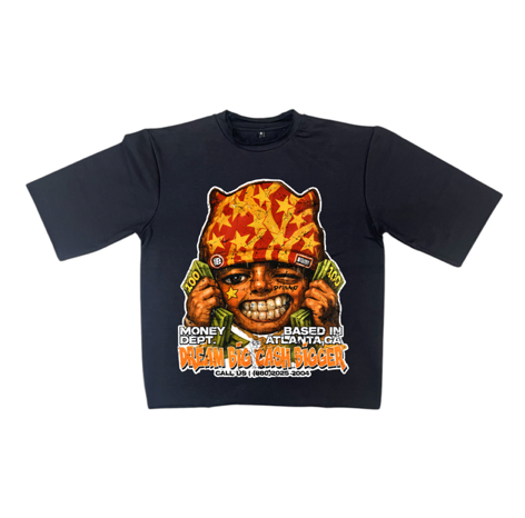 Money Dept Kids Cropped Tee - Black