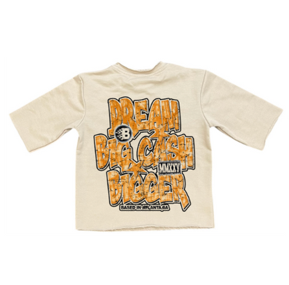 Money Dept Kids Cropped Tee - Khaki