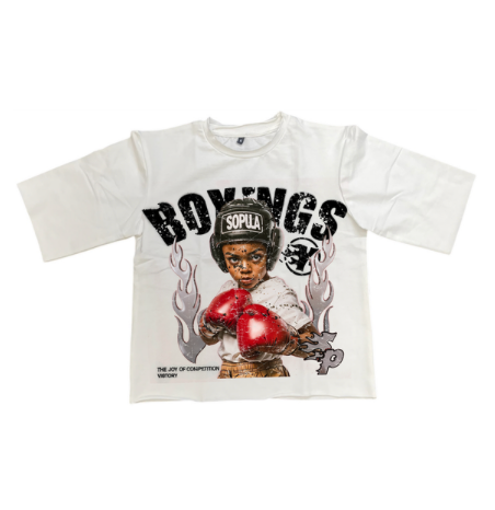 Boying Kids Cropped Tee - Off White